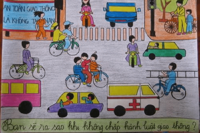 50+ ý tưởng tranh vẽ an toàn giao thông của họa sĩ đẹp và ý nghĩa